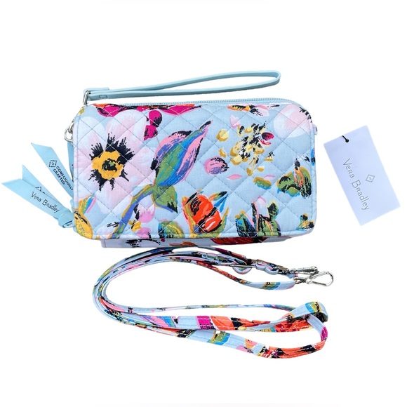Vera Bradley RFID All in One Crossbody Bag - Sea Air Floral - Picture 4 of 9